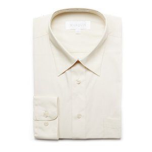 6X Marquis Signature Ecru Long Sleeve Dress Shirt 6XL Size 24 36/37